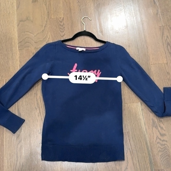 Lilly Pulitzer Sweater “TIPSY” small S blue and pink party y2k boho bohemians H - Picture 5 of 7